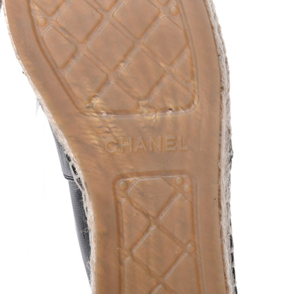 Chanel Lambskin CC Espadrilles 40 Black 7 of 10