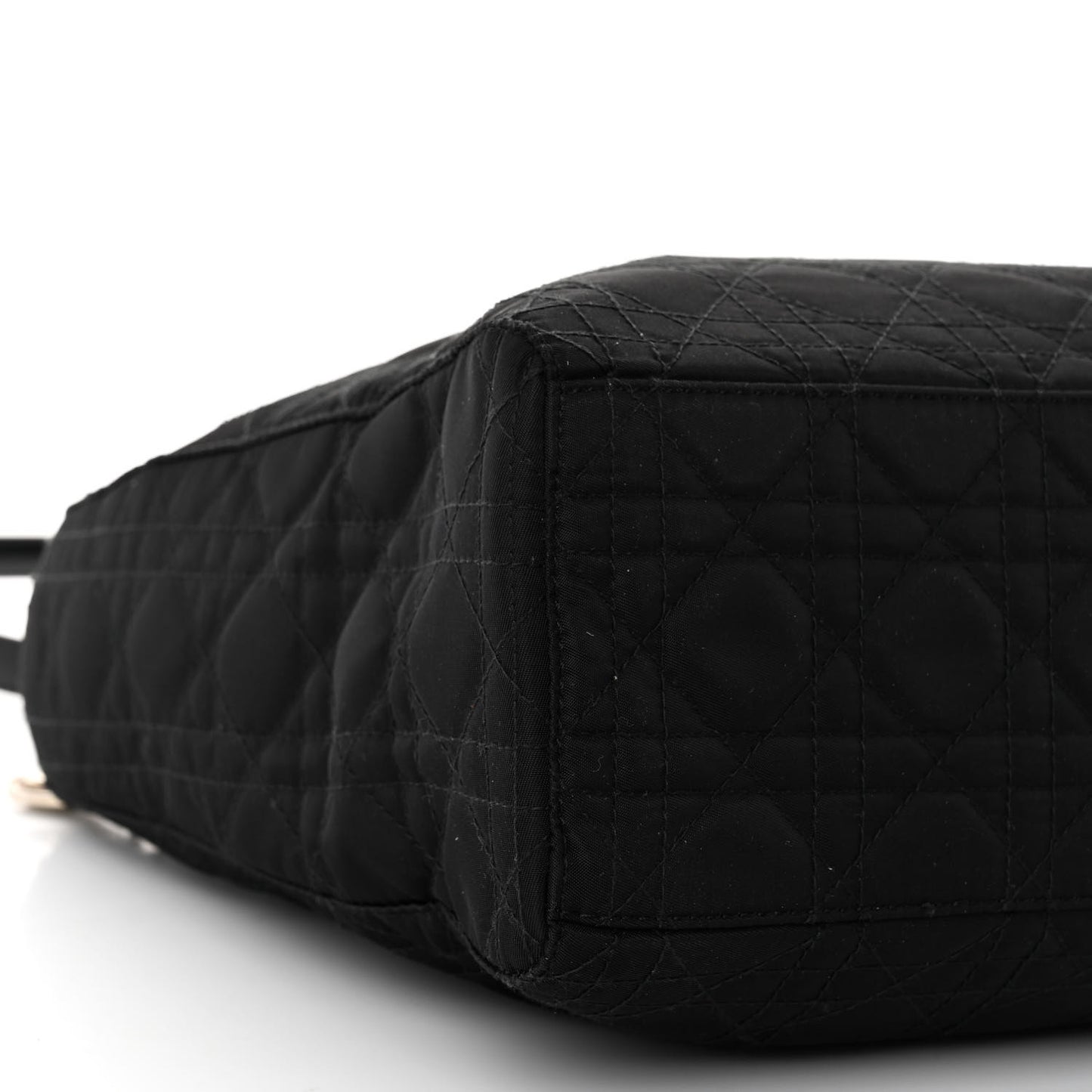 Nylon Cannage Medium Lady Dior Black