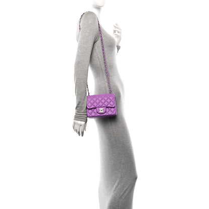Chanel Lambskin Quilted Mini Square Flap Purple 2 of 11