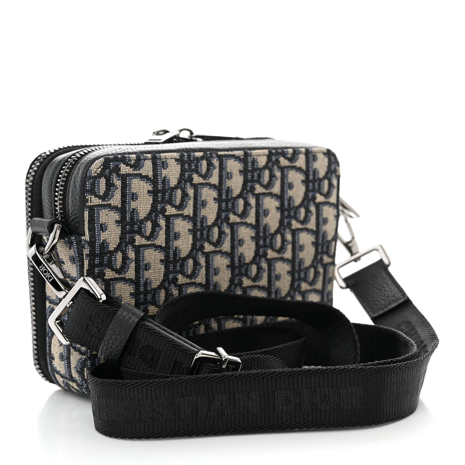 Christian Dior Oblique Pouch Navy Blue 3 of 12