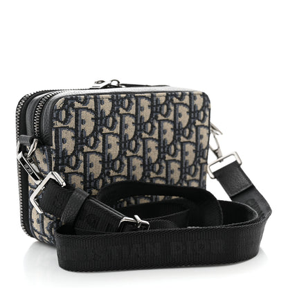 Christian Dior Oblique Pouch Navy Blue 3 of 12