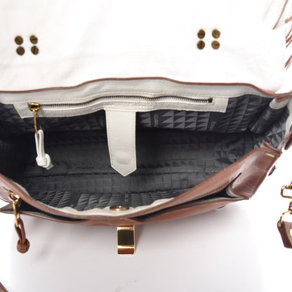 Proenza Schouler Lambskin Fringe Medium PS1 Satchel Saddle 6 of 12