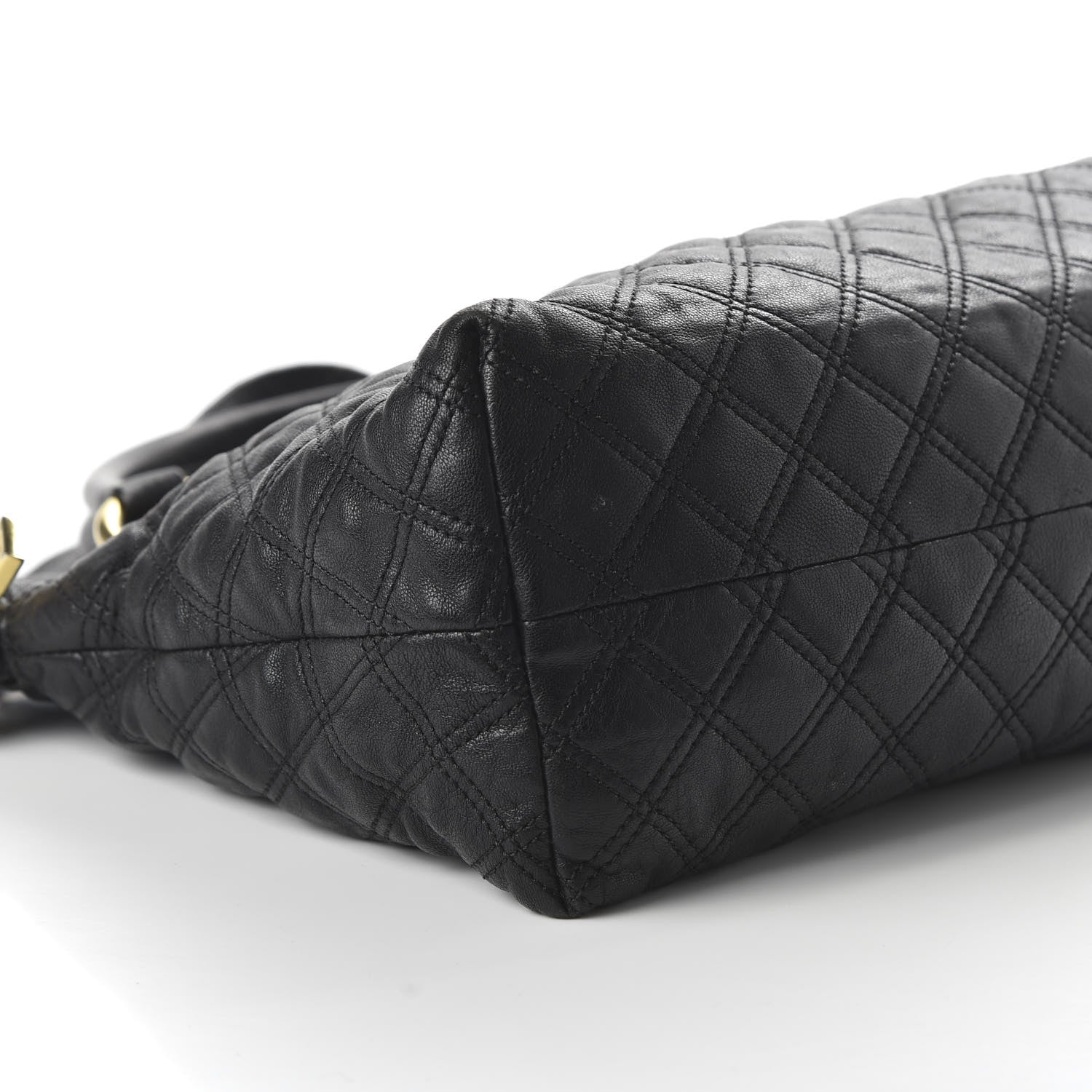 Marc Jacobs Calfskin Quilted Rio Satchel Tote Bag Black 7 of 11