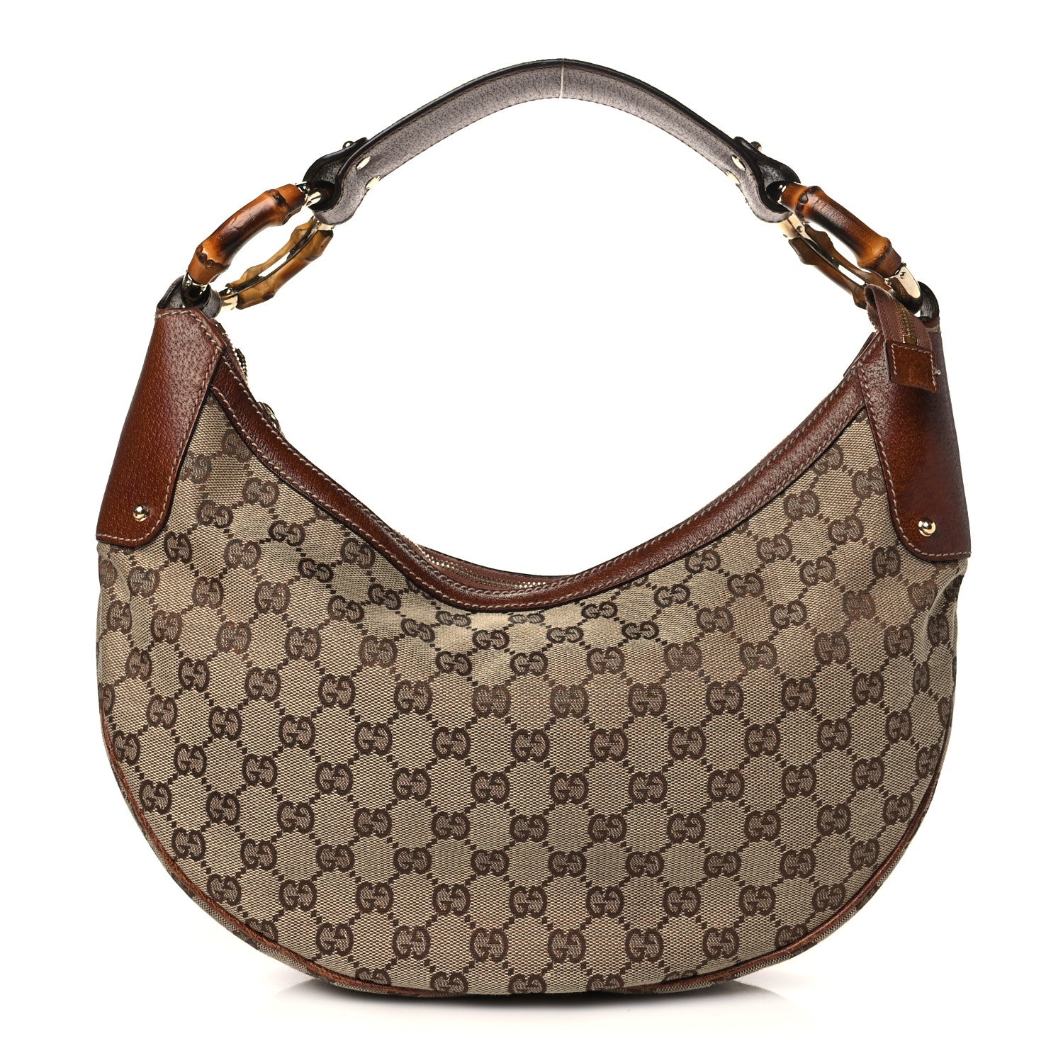 Gucci Monogram Bamboo Ring Hobo Brown 1 of 10
