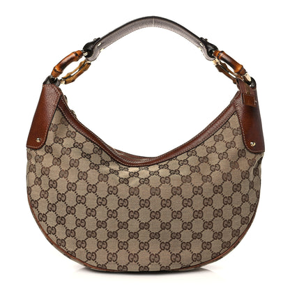 Gucci Monogram Bamboo Ring Hobo Brown 1 of 10