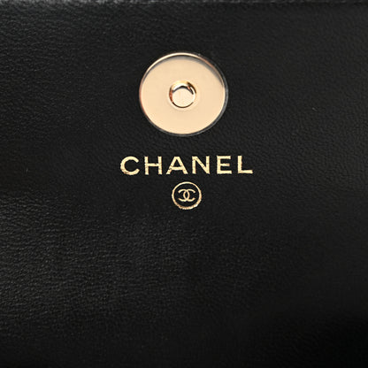 Chanel Lambskin Quilted Pearl Chain Belt Bag Black 7 of 12