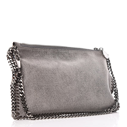 Stella McCartney Shaggy Deer Falabella Clutch Light Grey 3 of 9