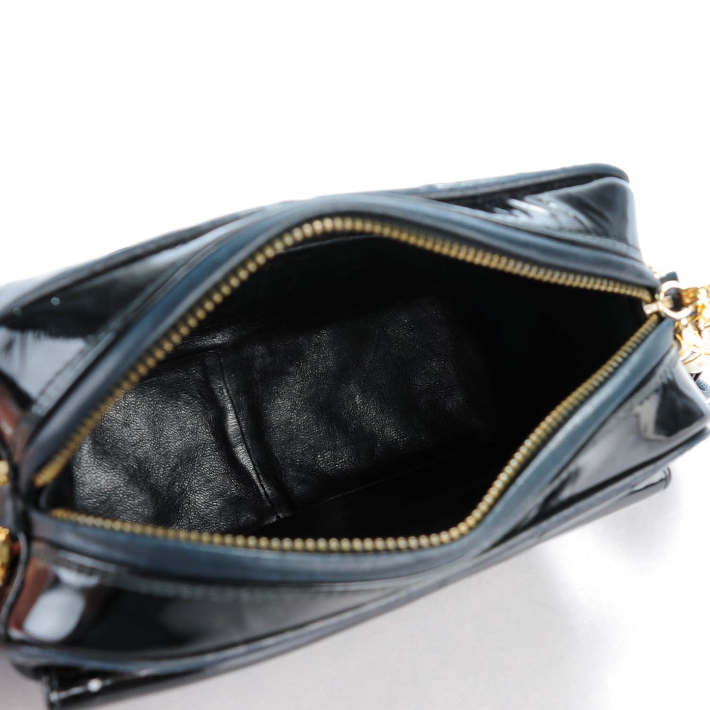 Patent Tassel Small Camera Case Black