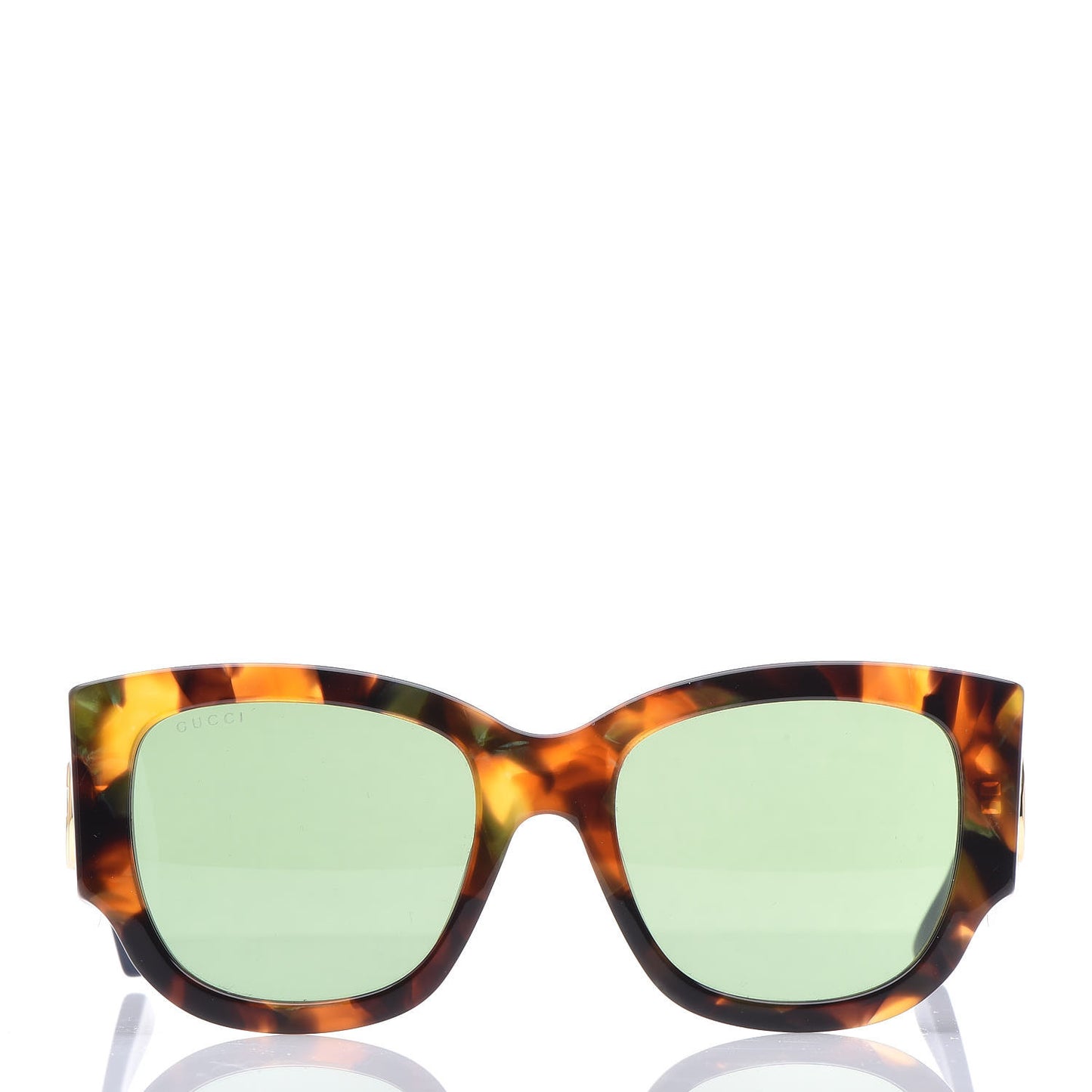Acetate Web Oversized Frame Rectangle Sunglasses GG0276S Tortoiseshell