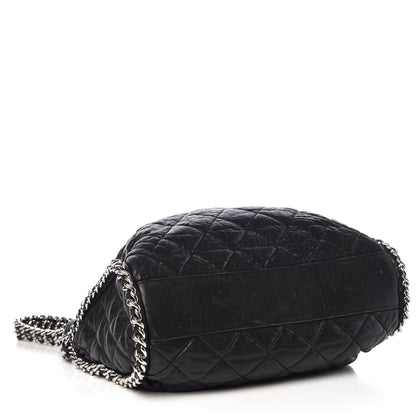 Chanel Washed Lambskin Chain Around Hobo Black 4 of 16