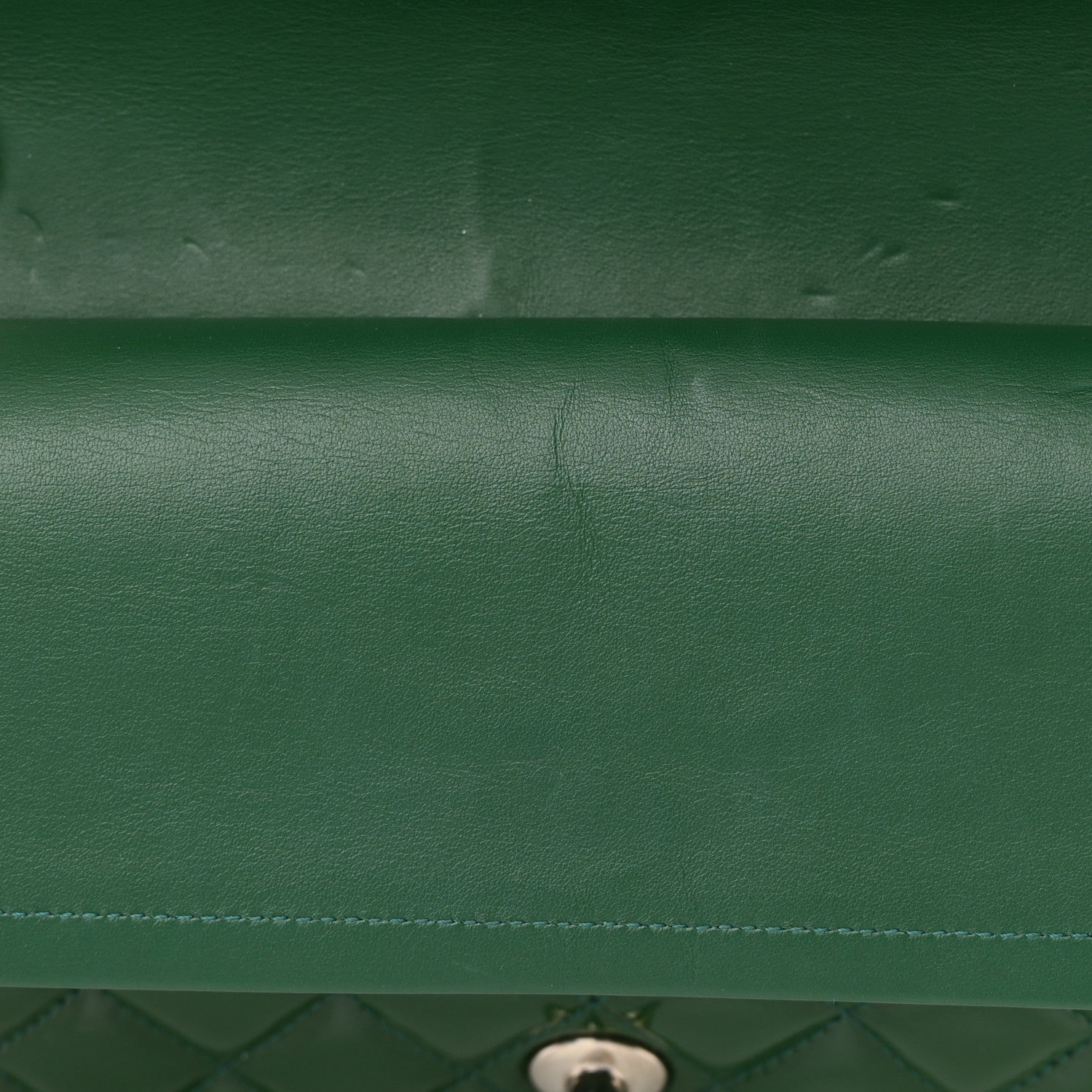 Chanel Patent Calfskin Quilted Medium Double Flap Green 17 of 19
