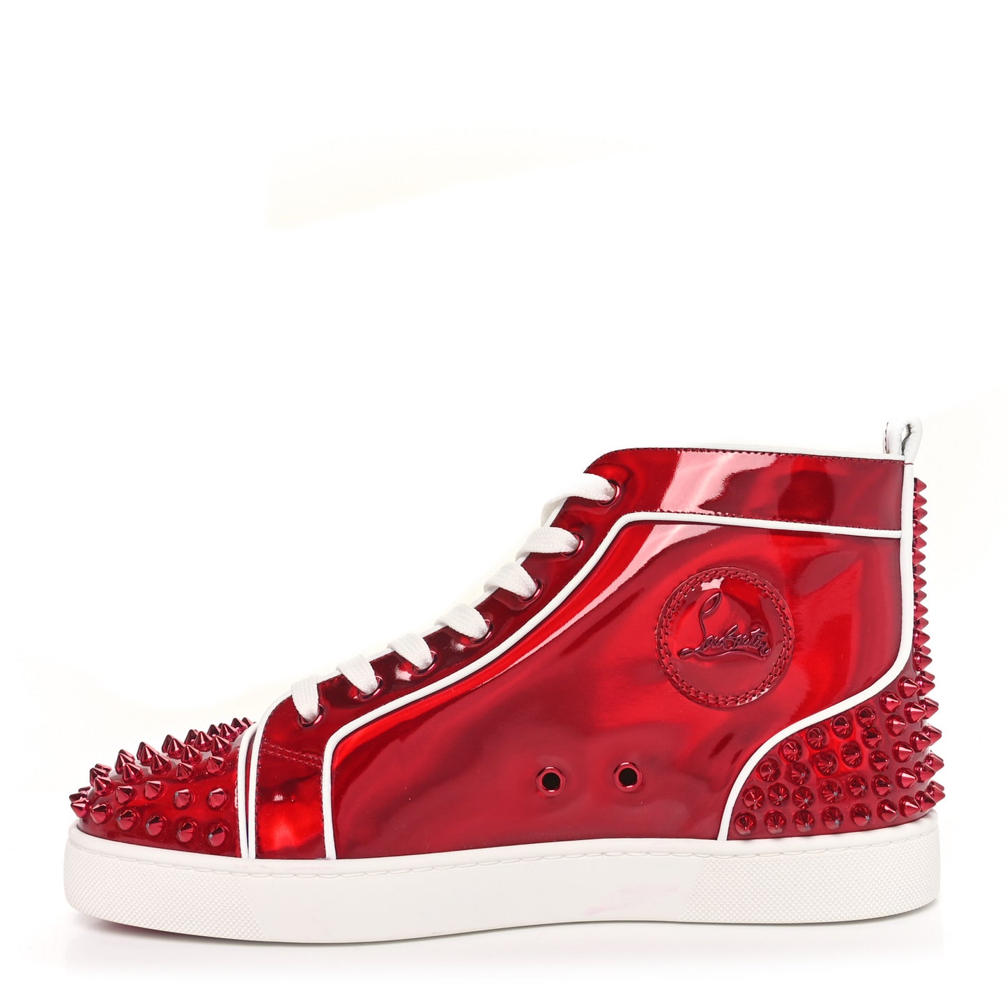 Patent Mens Louis Orlato Flat Sneakers 41.5 Red