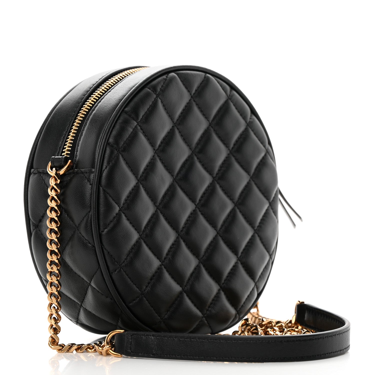Versace Nappa Quilted Medusa Round Camera Bag Black 3 of 11