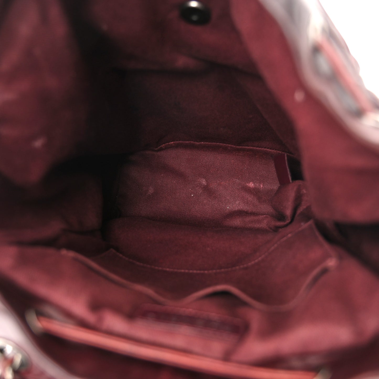 Glazed Calfskin Quilted Large Salzburg Backpack Burgundy