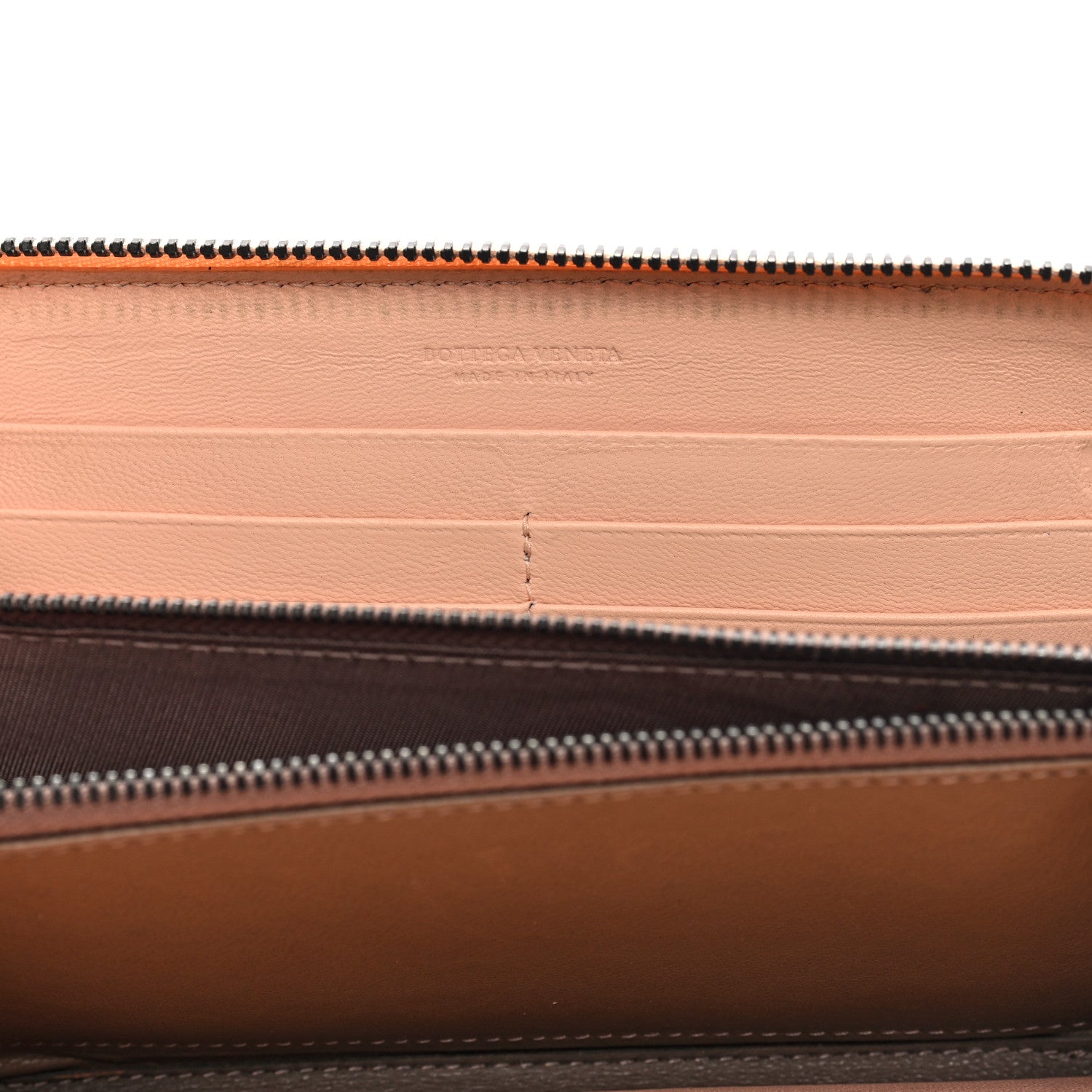 Bottega Veneta Nappa Intrecciato Zip Around Wallet Flamingo 6 of 6