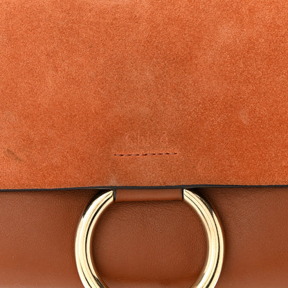 Chloe Suede Calfskin Small Faye Shoulder Bag Tobacco 8 of 15