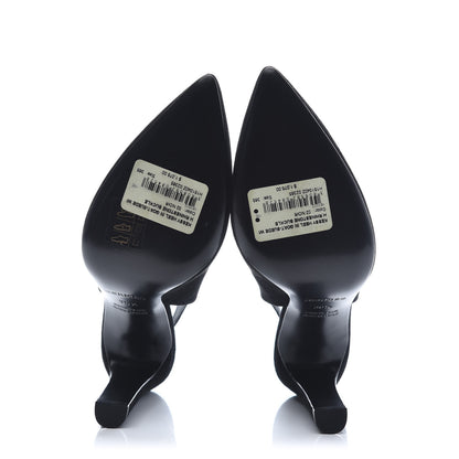 Hermes Goatskin Suede Kessy Pumps 36.5 Black 6 of 8