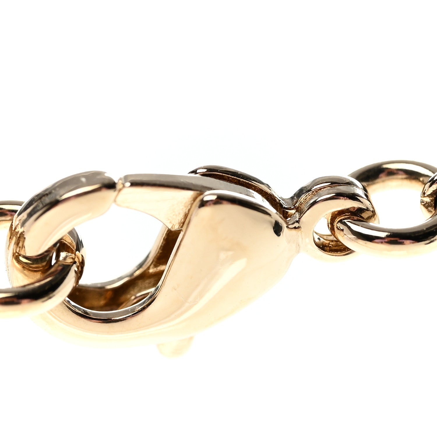 Chanel Metal Crystal Pearl Deer Pendant Necklace Green Black Gold 6 of 7