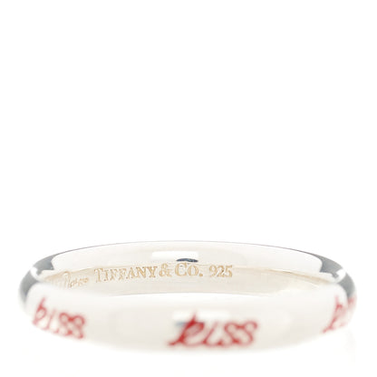 Tiffany Sterling Silver Enamel Paloma Picasso Kiss Band Ring Red 49 5 5 of 6