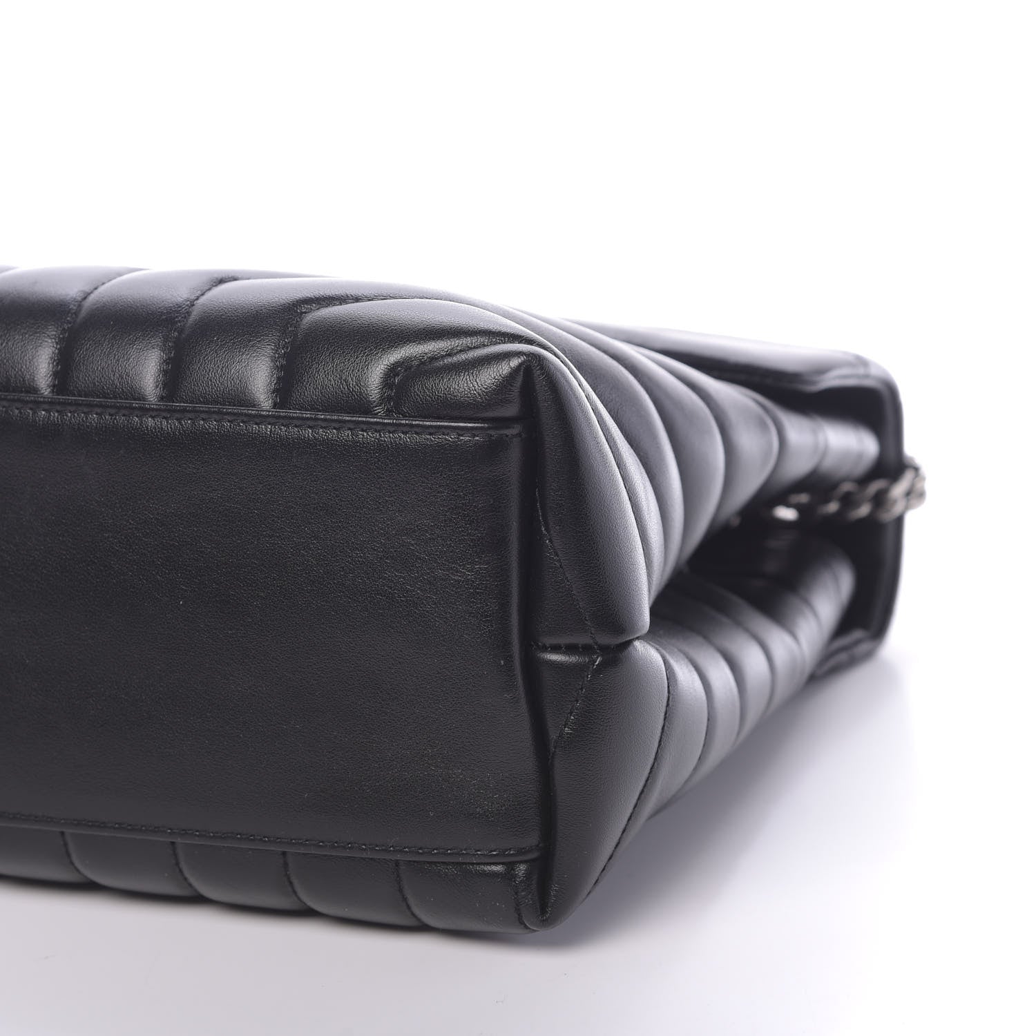 Saint Laurent Calfskin Y Quilted Monogram Medium Loulou Chain Satchel Black 8 of 9