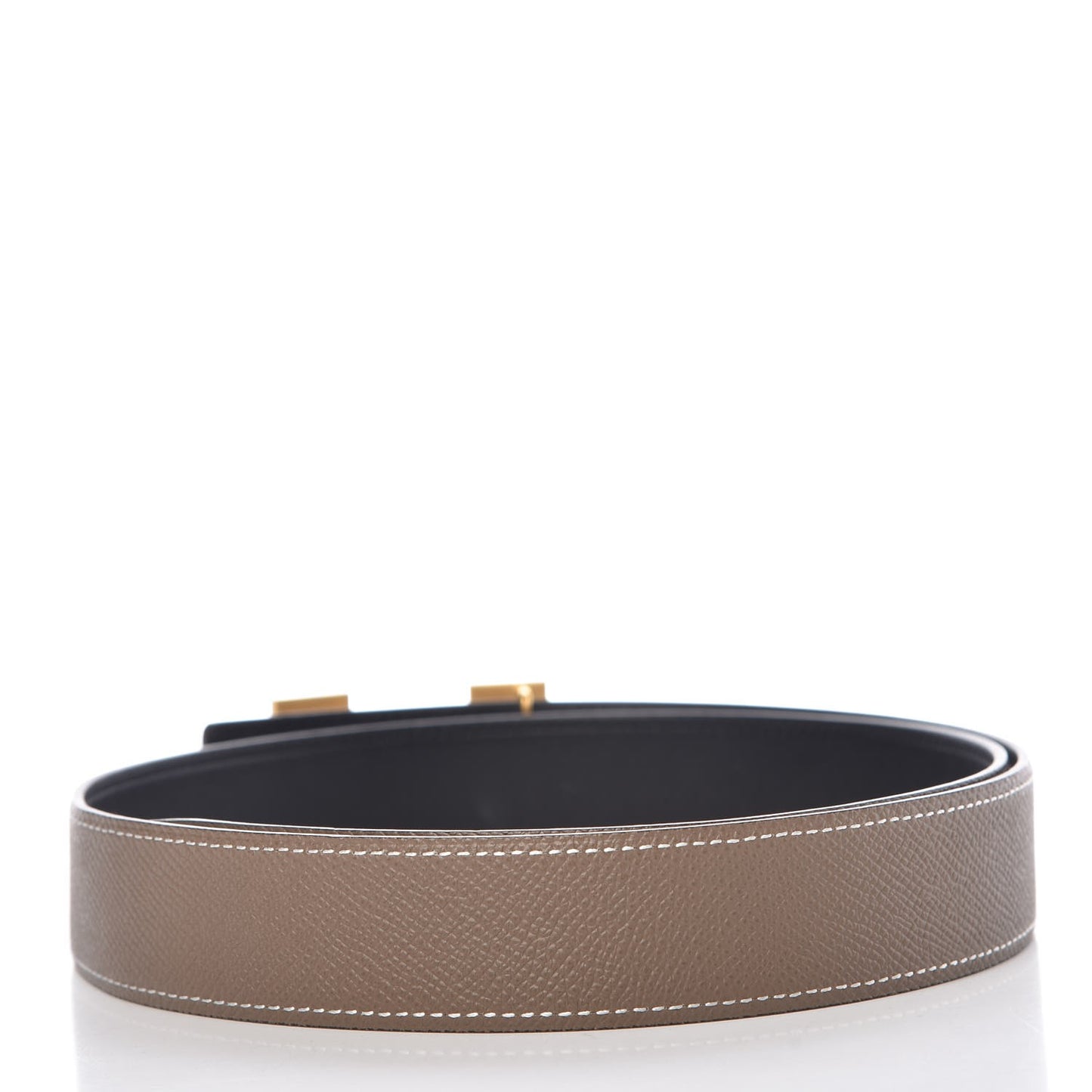 Epsom Swift 32mm Striee H Belt 85 Etoupe Black