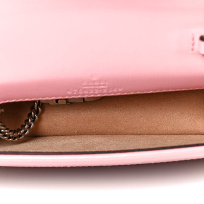 Gucci Azalea Calfskin Enamel Super Mini Dionysus Shoulder Bag New Cherry Red Wild Rose Off White 5 of 9