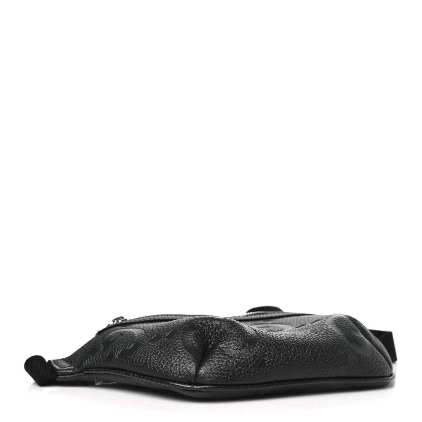 Piuma Calfskin Jumbo GG Embossed Small Belt Bag Black