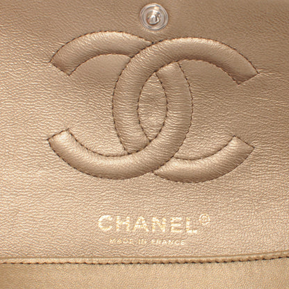 Chanel Lambskin Medium Double Flap Metallic Khaki 6 of 7
