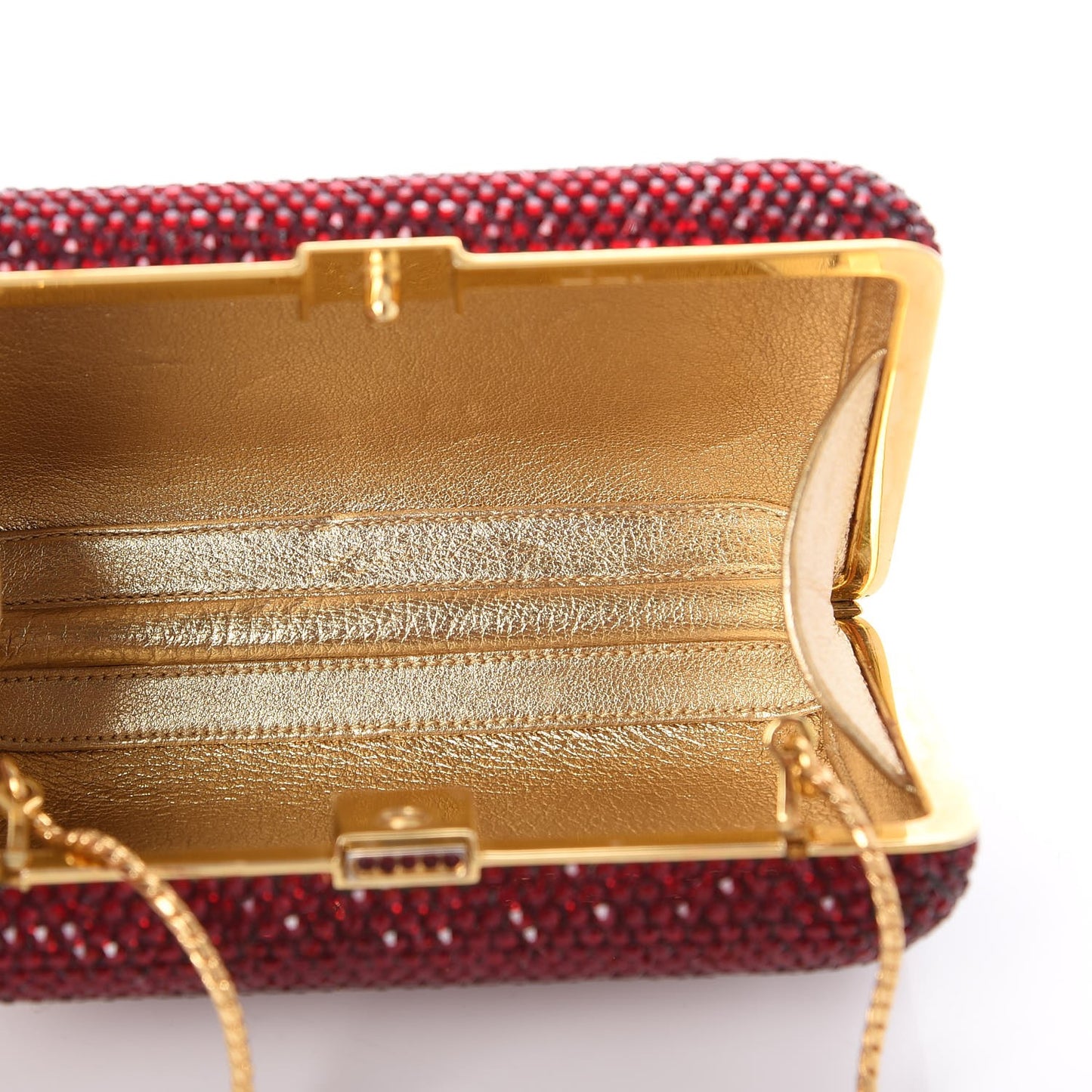 Crystal Minaudiere Clutch Red