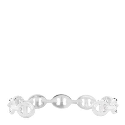 Hermes Sterling Silver MM Chaine d'Ancre Enchainee Cuff Bracelet ST 2 of 5