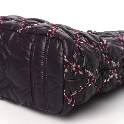 Chanel Nylon Quilted Tweed Stitch Bubble Camera Case Purple 10 of 11