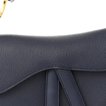 Christian Dior Grained Calfskin Mini Saddle Bag Navy 8 of 10