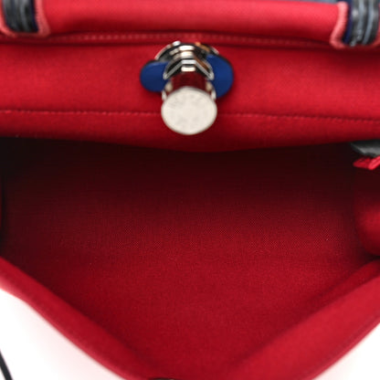 Hermes Military Toile Vache Hunter Herbag Zip 31 PM Rouge Grenat Bleu Saphir 6 of 12