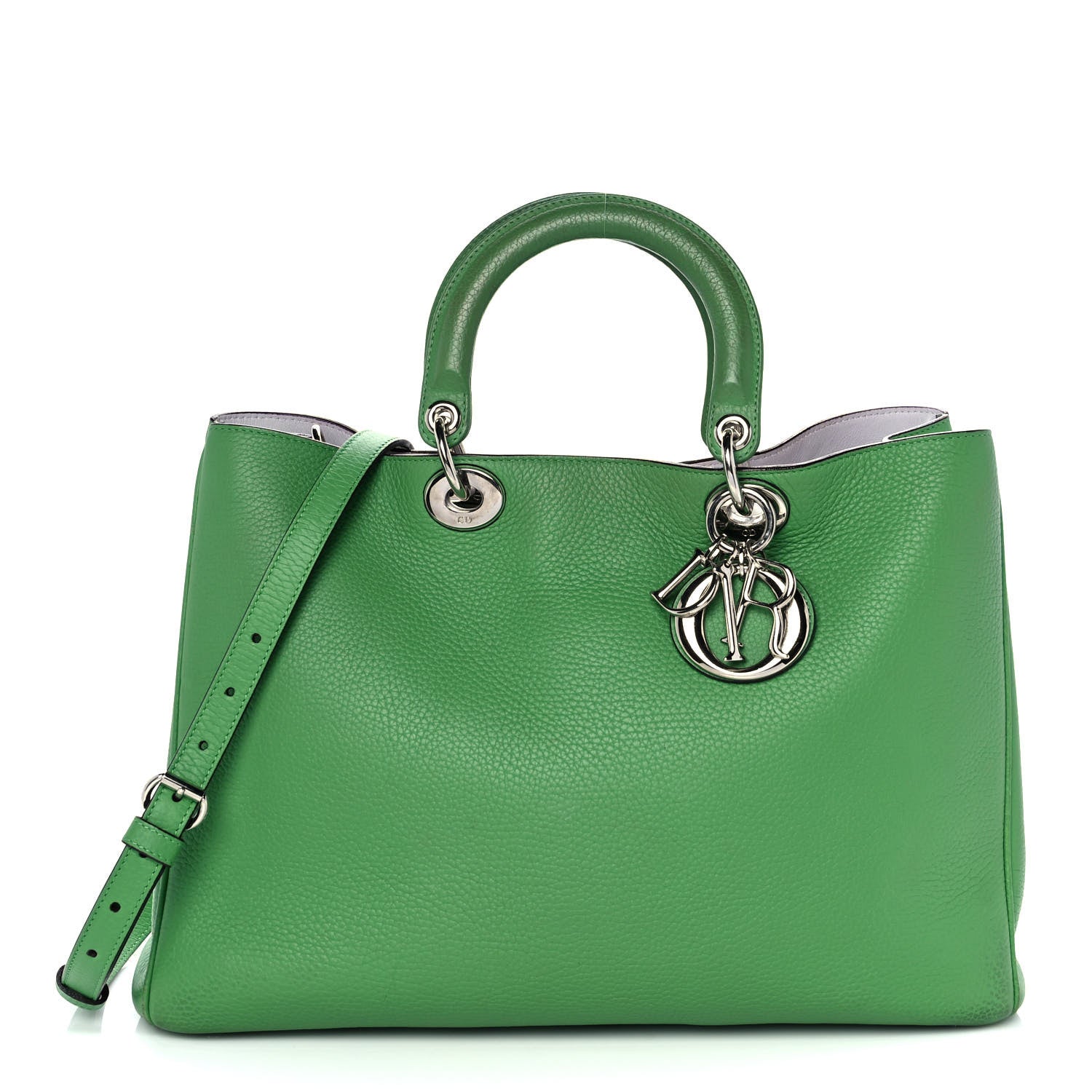 Christian Dior Bullcalf Large Diorissimo Tote Green 1 of 12