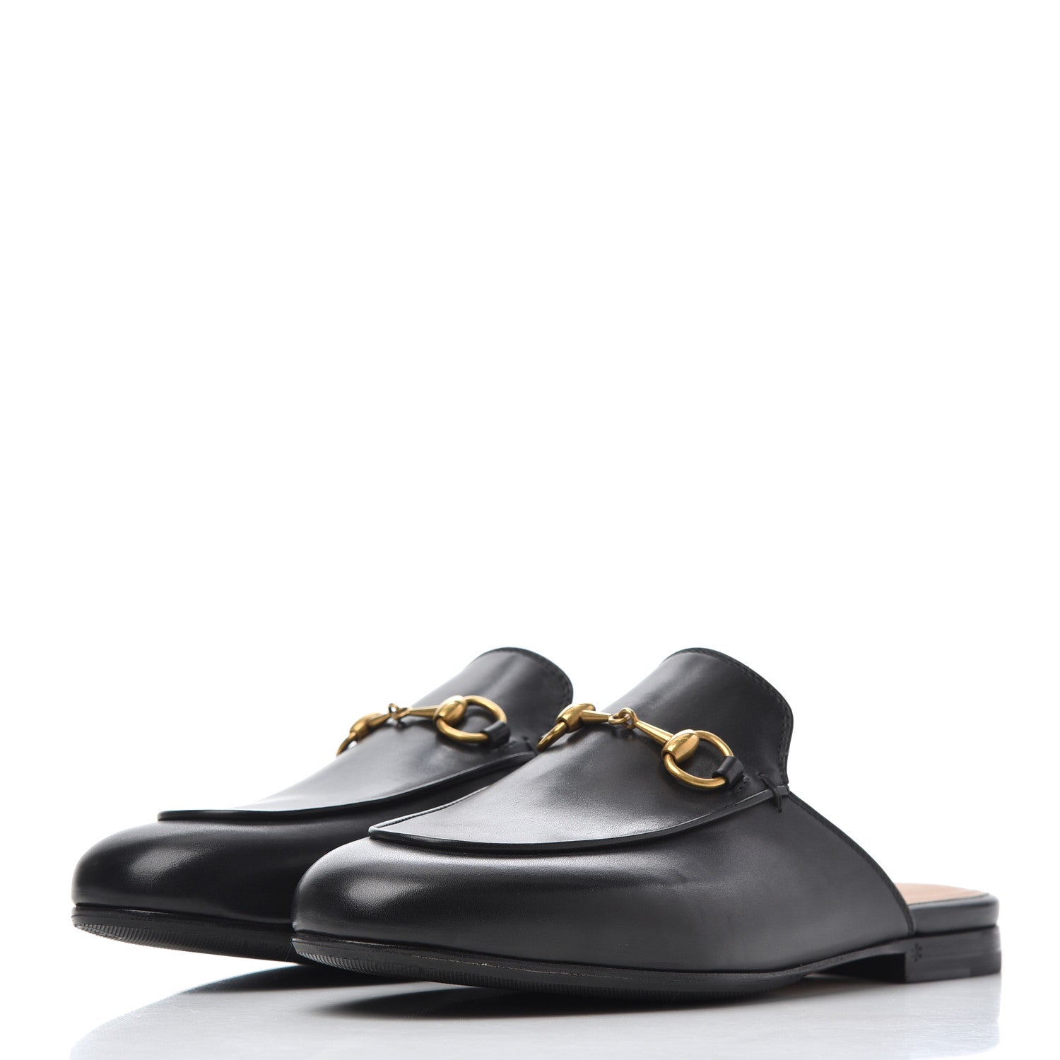 Gucci Calfskin Womens Princetown Slippers 37 Black 3 of 16