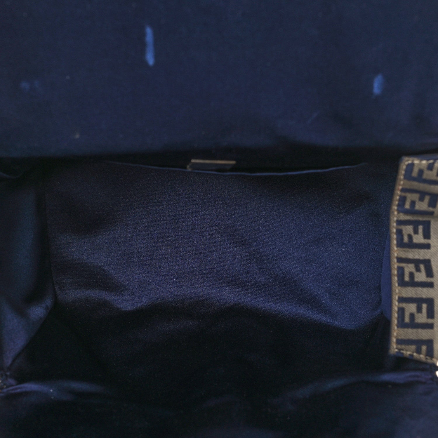 Fendi Zucchino Shoulder Bag Navy 5 of 16