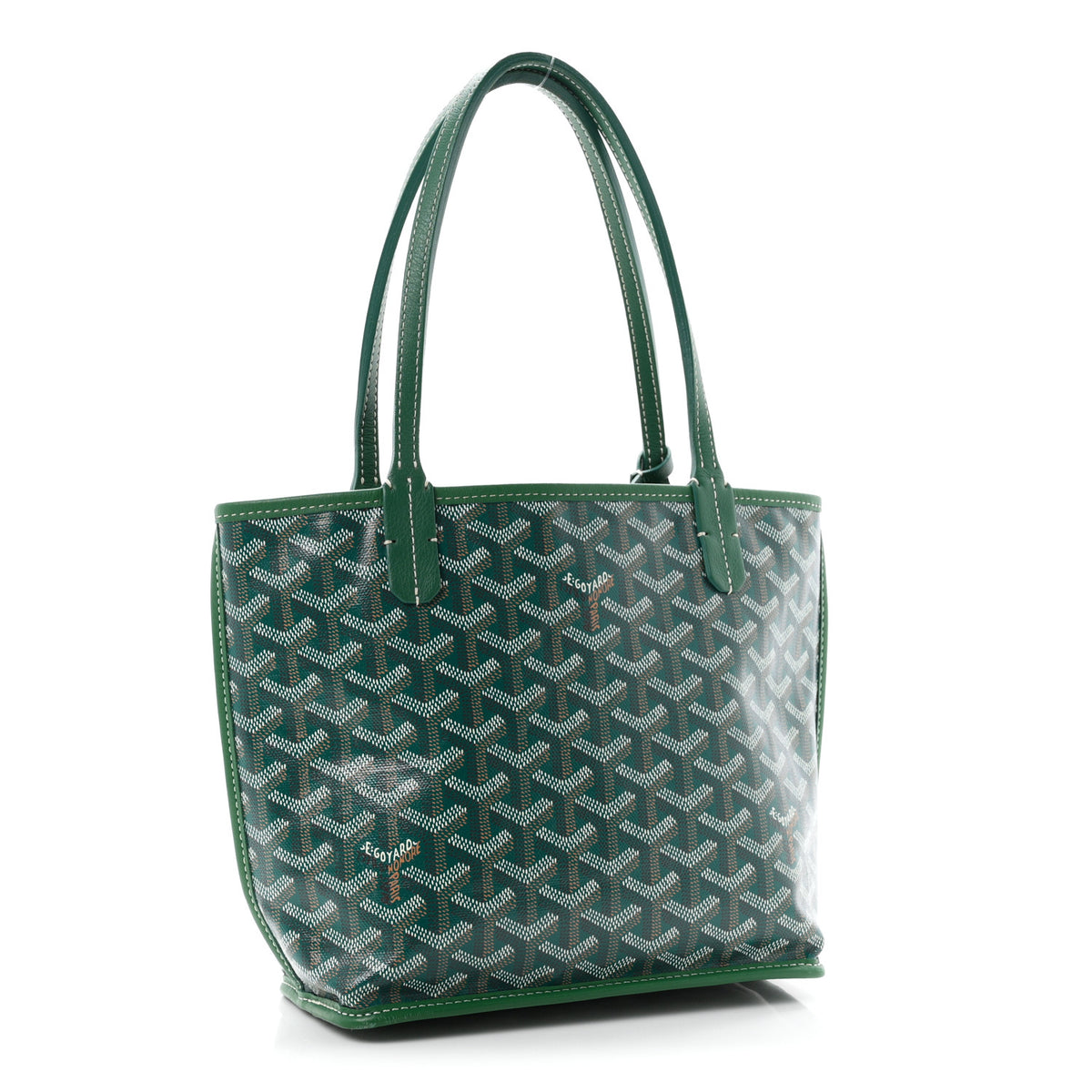Goyardine Reversible Mini Anjou Green