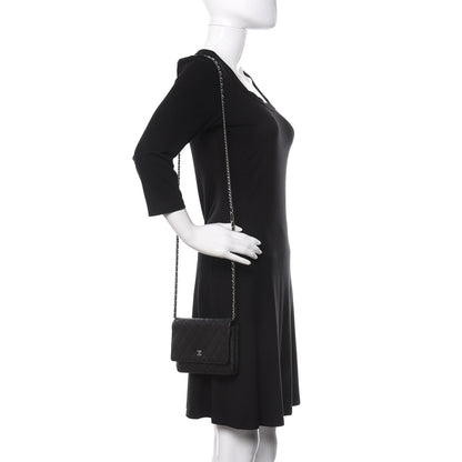 Chanel Caviar Quilted Wallet On Chain WOC Black 2 of 11