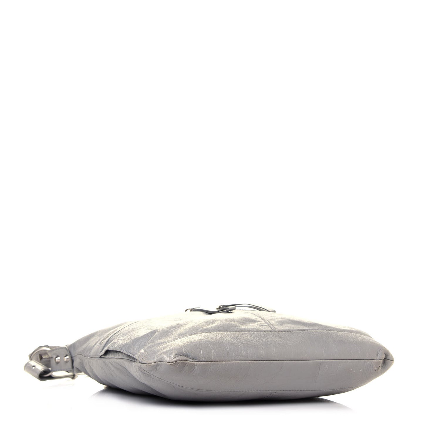 Metallic Agneau Classic Silver Hardware Square Tote Argent