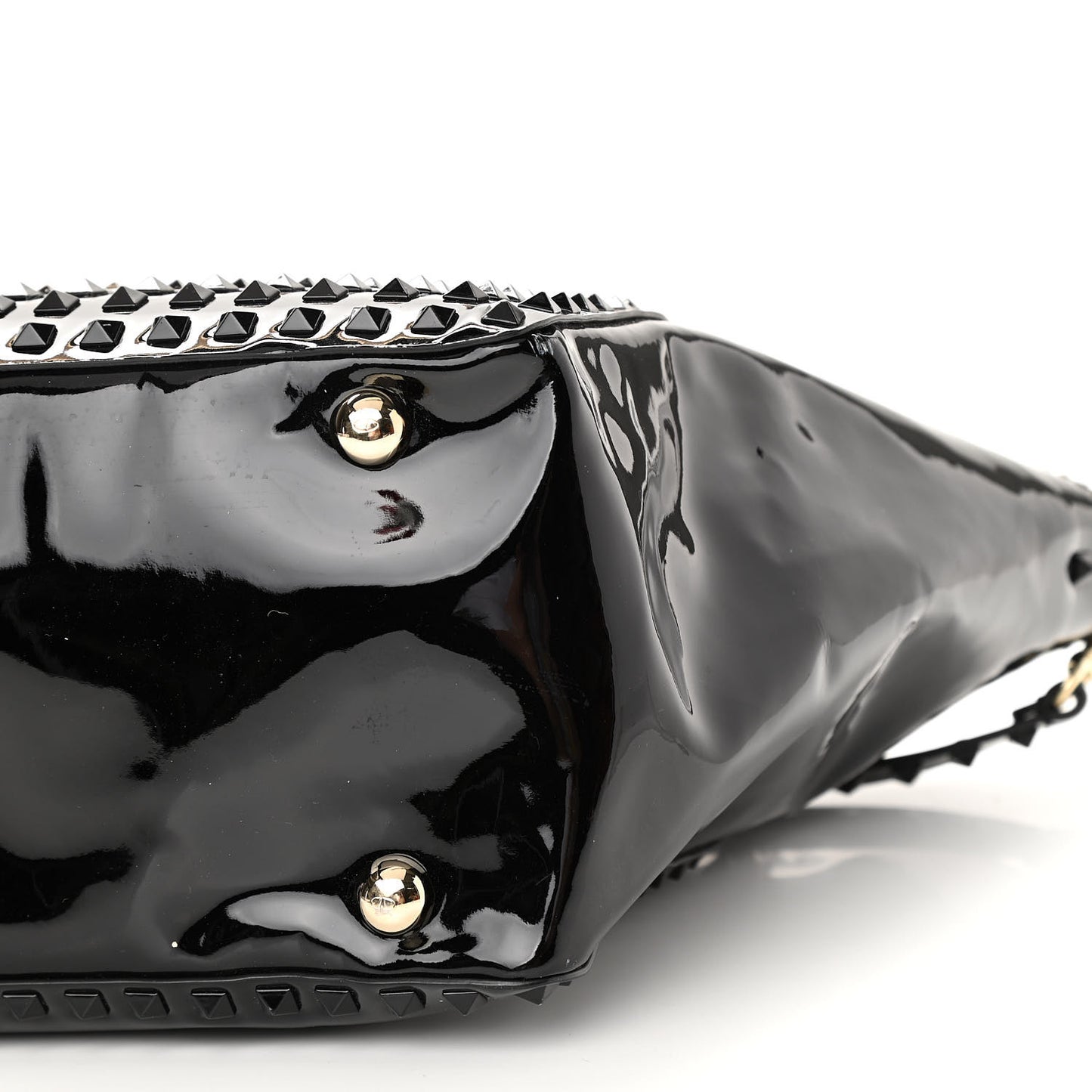 Patent Punkouture Medium Rockstud All Over Tote Black
