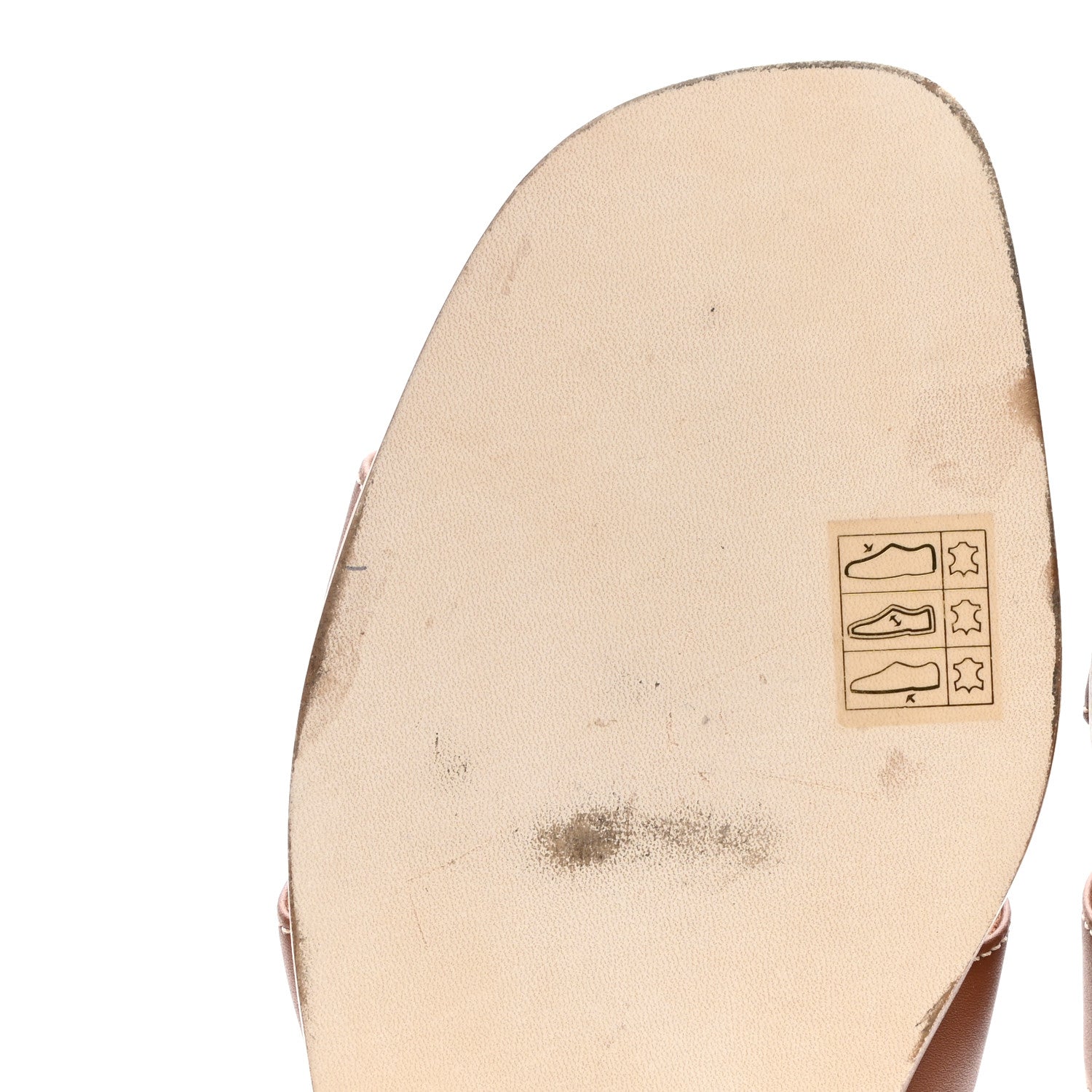 Hermes Box Calfskin Oran Sandals 39.5 Gold 9 of 12