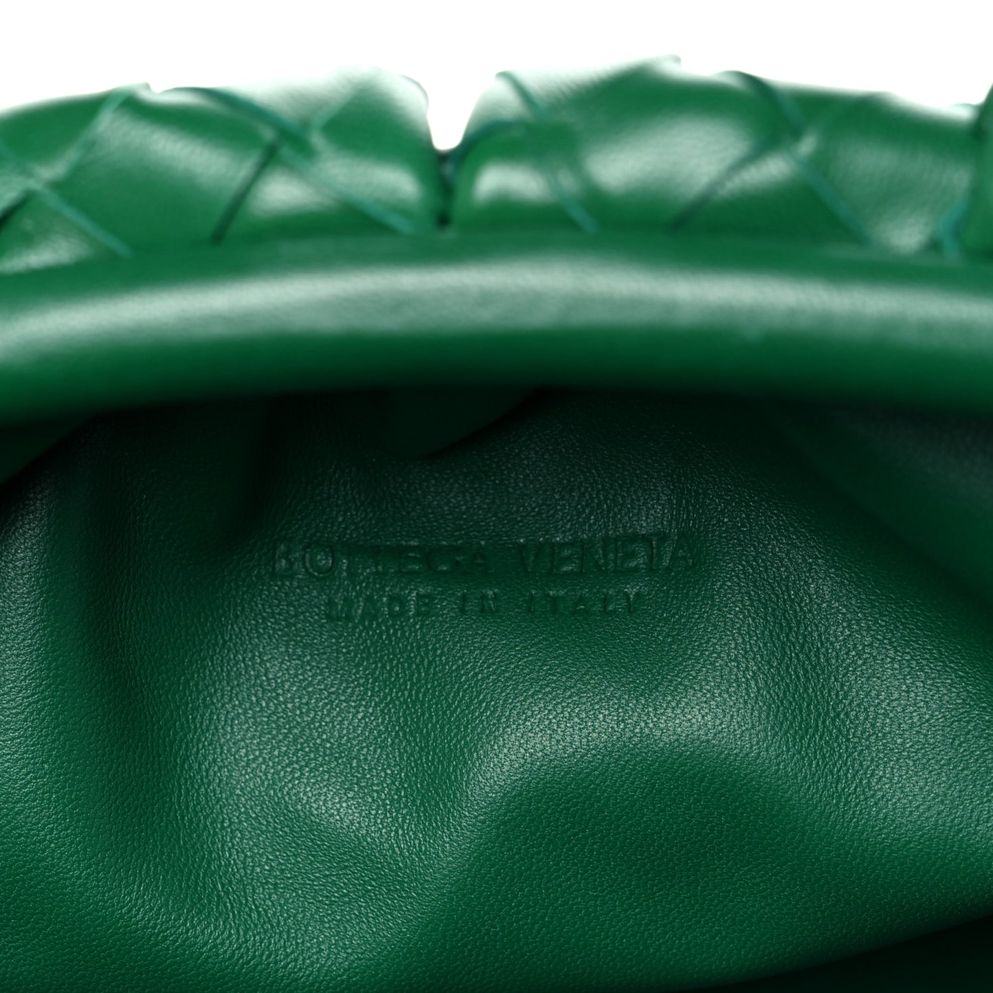 Nappa Maxi Intrecciato The Pouch Oversized Clutch Racing Green
