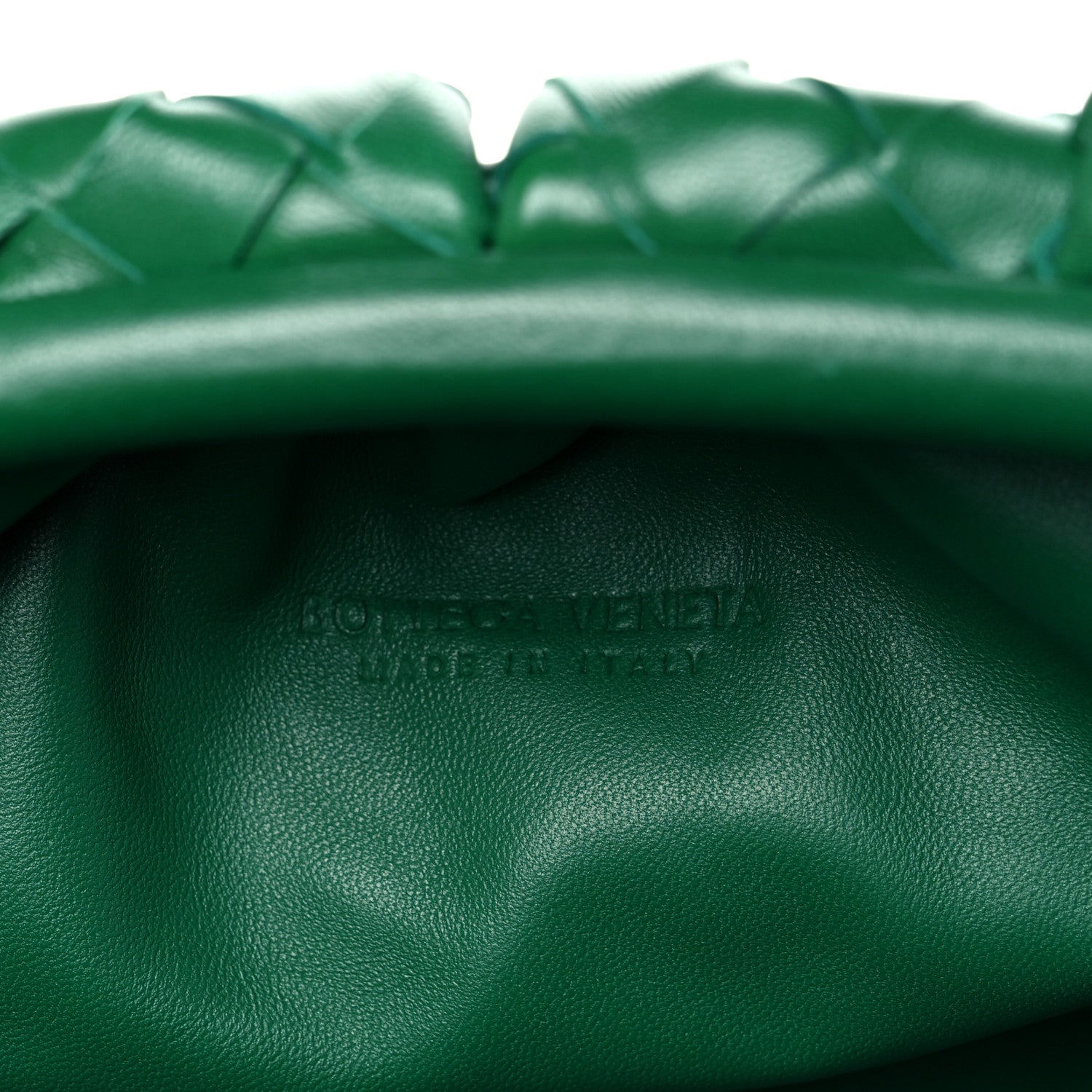 Bottega Veneta Nappa Maxi Intrecciato The Pouch Oversized Clutch Racing Green 6 of 8
