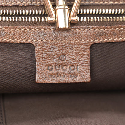 Gucci Monogram Piston Lock Tote Brown 6 of 11