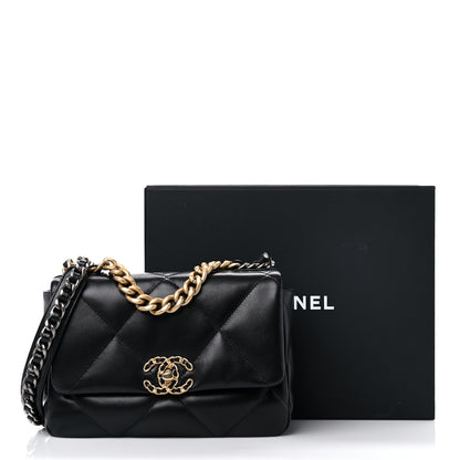 Chanel Lambskin Quilted Medium Chanel 19 Flap Black 11 of 11