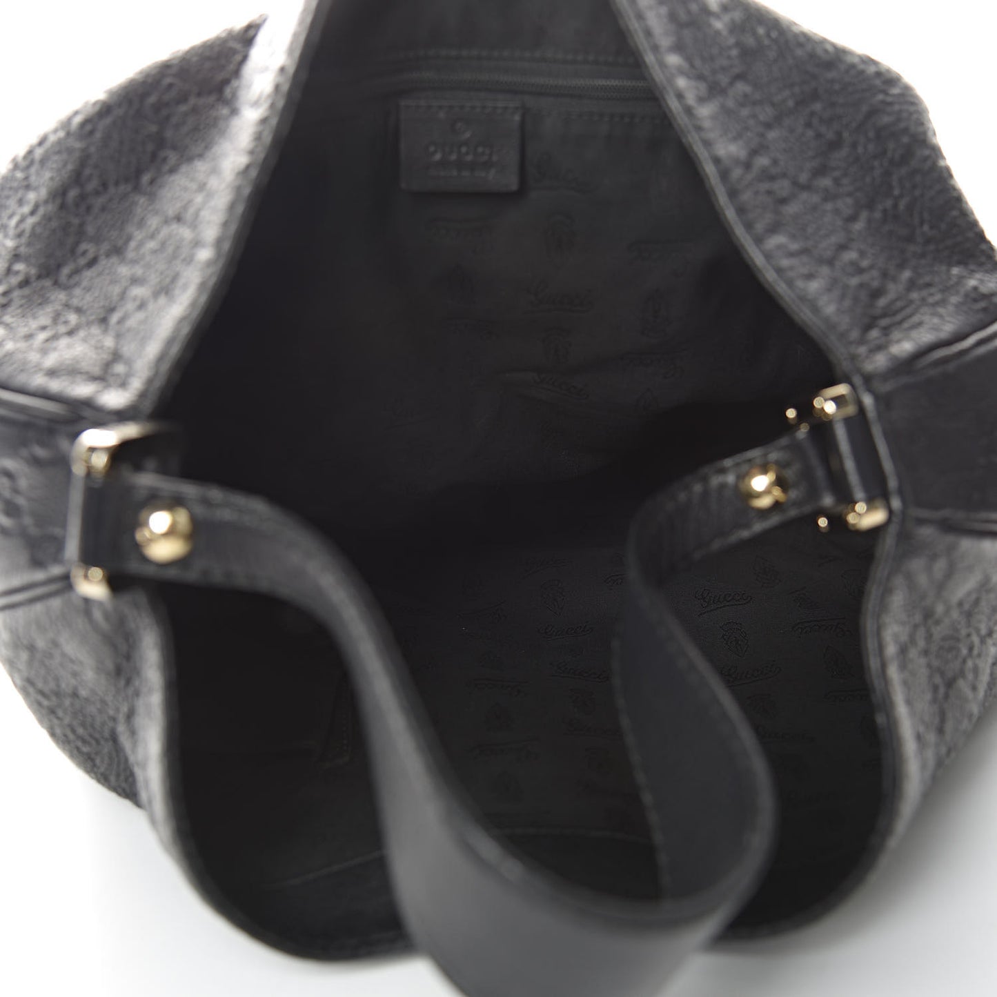 Guccissima Large New Ladies Web Hobo Black
