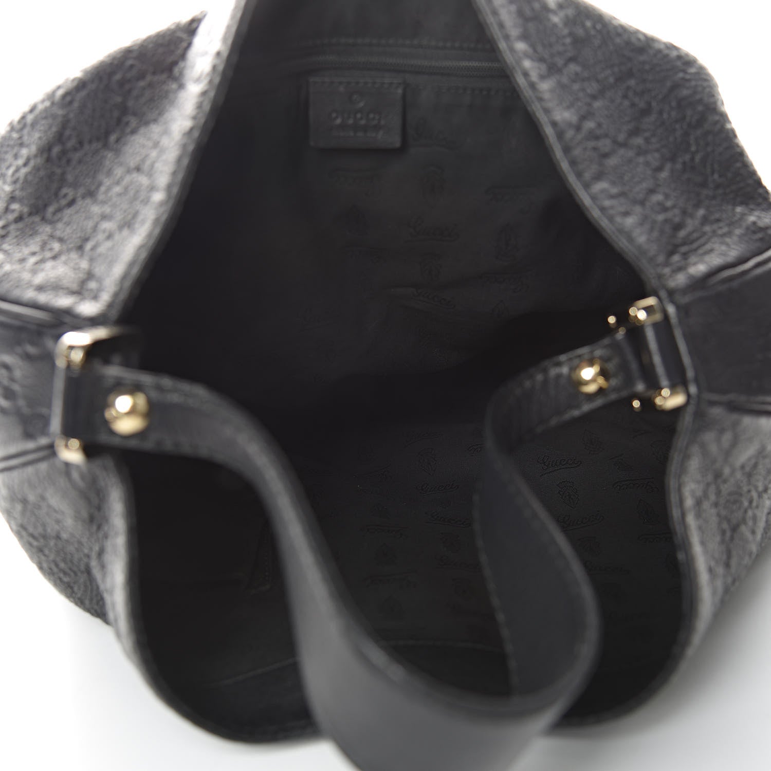 Gucci Guccissima Large New Ladies Web Hobo Black 5 of 12