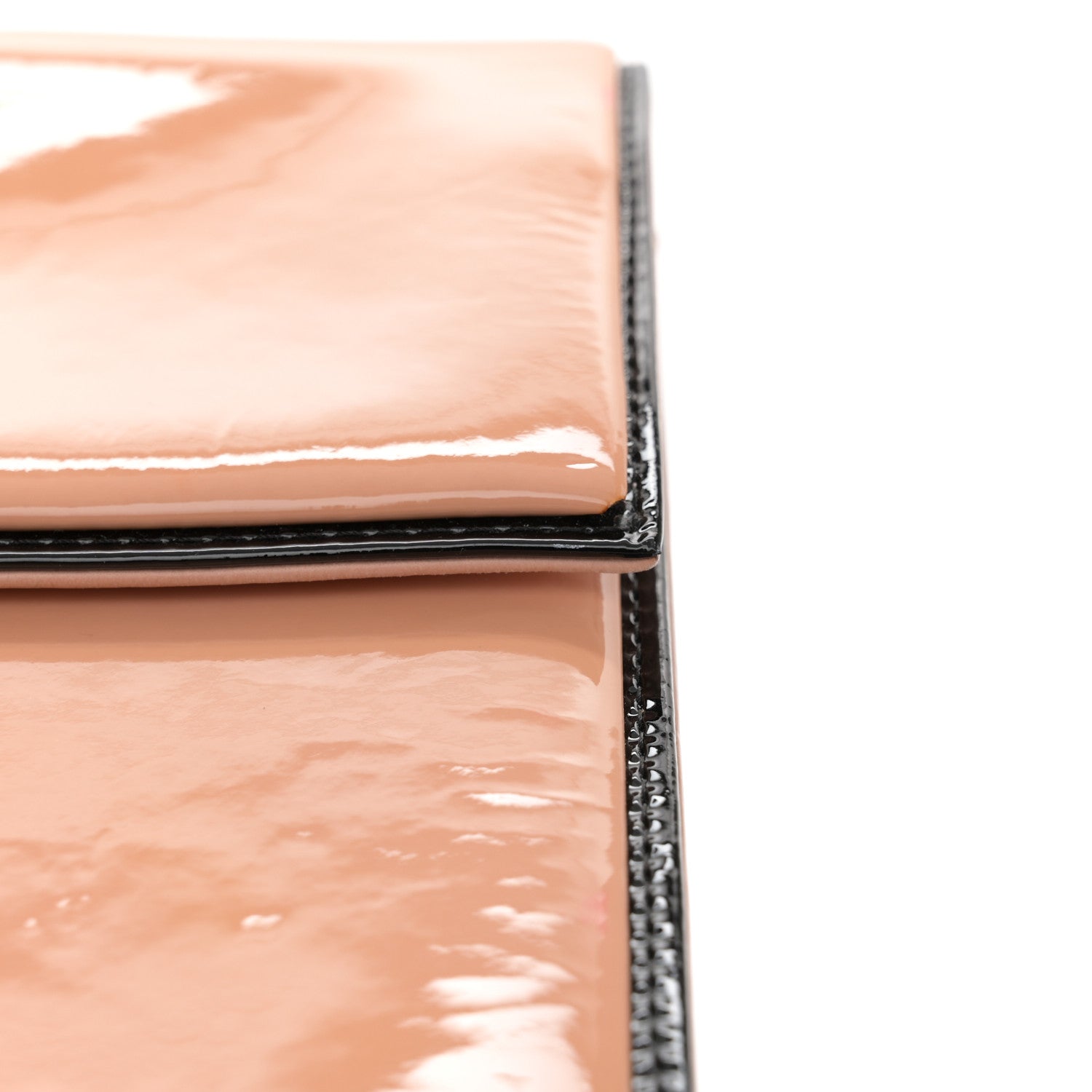 Chanel Patent Mademoiselle Flap Beige Black 7 of 12