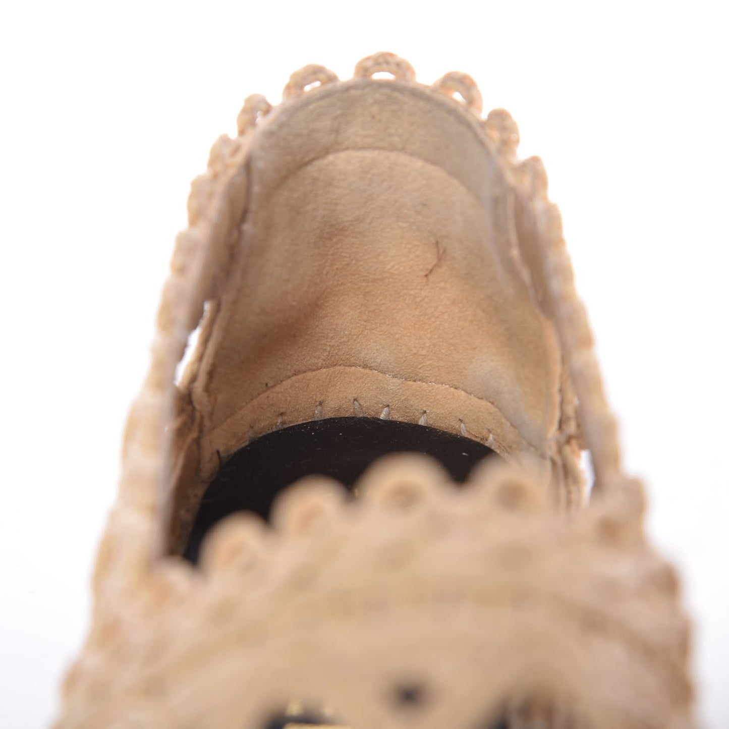 Raffia Fabric CC Espadrilles 37 Beige Black