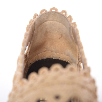 Chanel Raffia Fabric CC Espadrilles 37 Beige Black 5 of 12